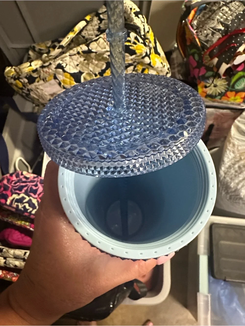 Starbucks Textured Ombre Tumbler in Navy and Silver